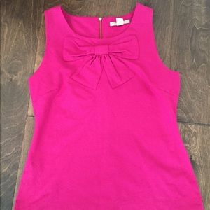 Pink bow top